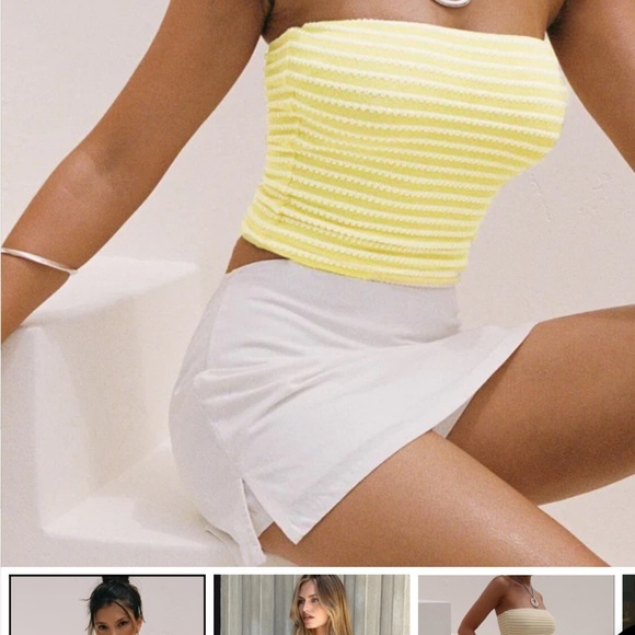 COPY - NWOT Princess Polly Gigi Asymmetrical White Mini Skort for Night Out - Picture 3 of 7